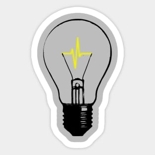 lightbulb heartbeat Sticker